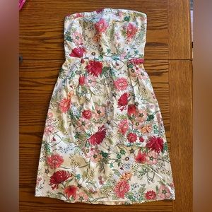 Floral Strapless Dress
